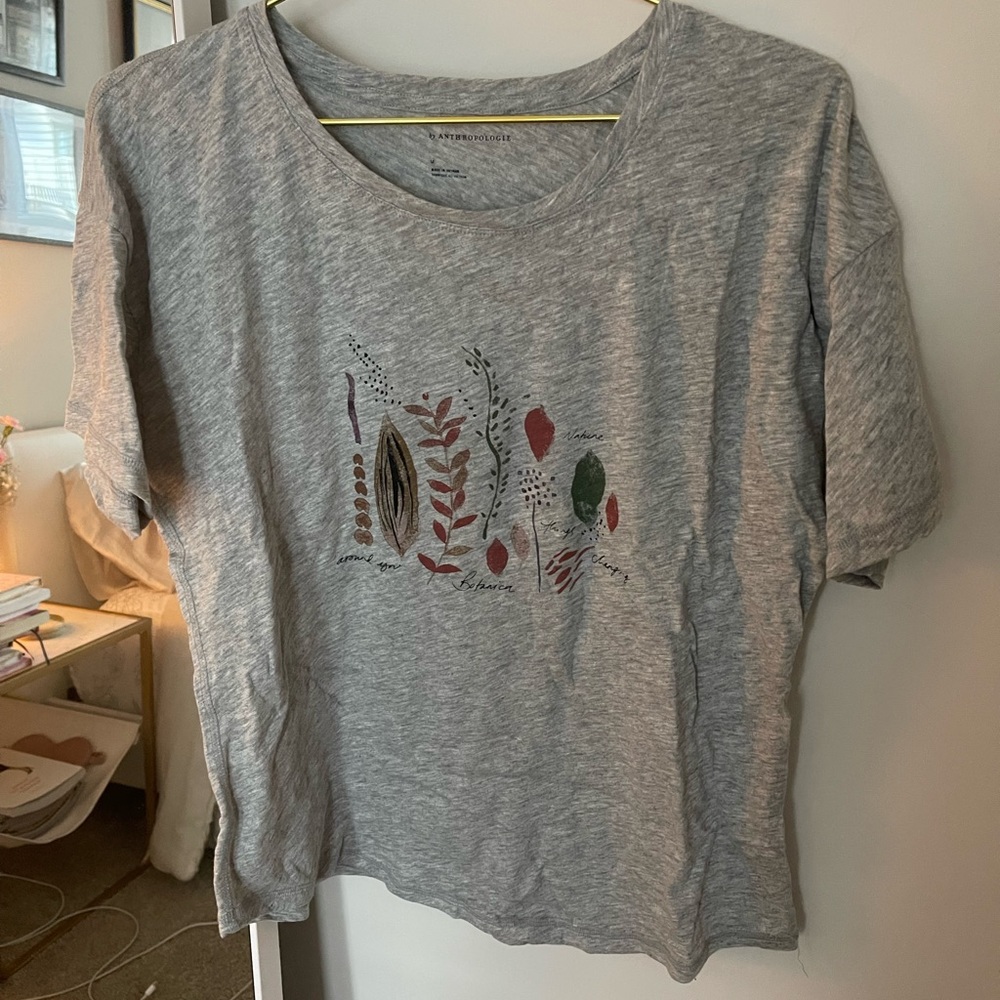 floral anthropologie tee
